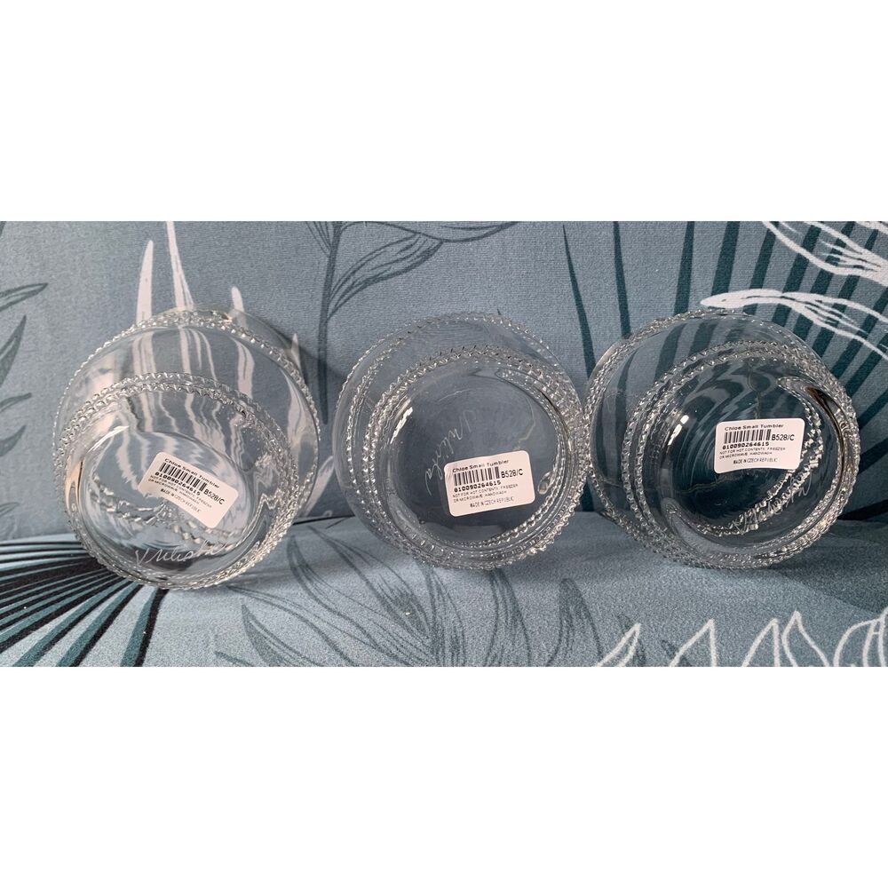 NEW Juliska Chloe Stemless WINE Glasses SET of 3 REPLACEMENT - Picture 4 of 6